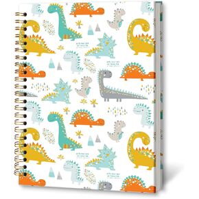 Dinosaur Notebook Journal 5.5x8.3in, Best Dinosaur Gifts for Lovers Women Men Journal for Writing, Cute Dino Notebooks for Note Taking, Hardcover Spiral Notebook