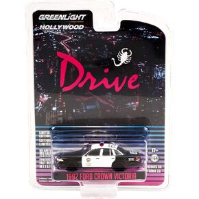 Greenlight Collectible 1992 Crown Victoria Police Interceptor Black & White Los Angeles Police Department LAPD Drive 2011 Movie 1/64 Diecast Model Car Greenlight 44930 D