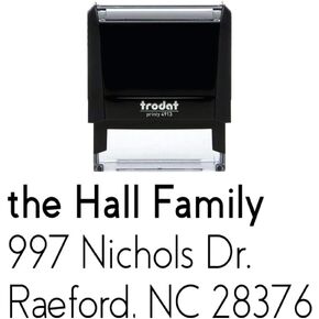 Custom Self Inking Address Stamp - Personalized Return Address Stamp - 8 Ink Colors Available - Left Aligned
