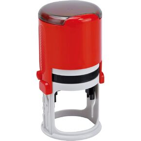 Round Notary Stamp for State of Virginia | Self Inking Unit - Shiny Printer R-542 with Unique Body (Red)
