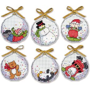 Design Works Crafts Christmas Bubbles Cross Stitch Ornament Kit, 4"