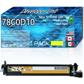 78C0D10 Developer Unit Compatible for Lexmark C2325 C2425 C2535 C2240 MC2325 MC2425 MC2535 MC2640 XC2235 4240 Printers, High Production Replacement (1 Pack Cyan)