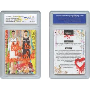 2023 Victor Wembanyama Rookie Life is Beautiful Diamond Dust Encrusted Rency Art Trading Card - Graded Gem-Mint 10