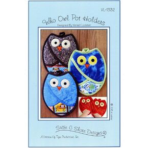 Susie C Shore Designs Who Owl Pot Holders Pattern