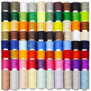 80 Spools All Purpose Sewing Thread 400 Yards, Assorted Colors,Polyester Threads for Sewing Machine, Sewing Machine Supplies for Beginners, Hand Stitching, Quilting, Serger