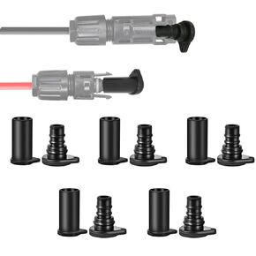 Solar Panel Cable Connector, IP68 Waterproof, 1500V 70A Tinned Copper Pins, 5 Pairs with 2 Spanners(for 8awg)