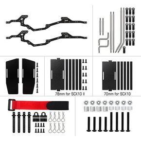 Powerhobby LCG Carbon Fiber Chassis Kit Frame for 1/10 Axial SCX10 & SCX10 II
