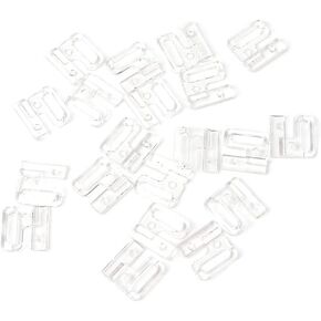 10 x Craft Plastic Rec Tap Hooks & Clasp Sewing On Swimsuit Bra TP14