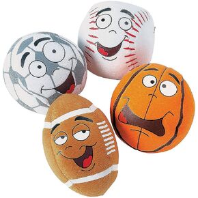 PLUSH CHARACTER SPORTSBALLS - Toys - 12 Pieces