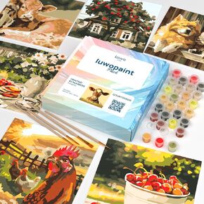 LuwoArte Paint by Numbers Kit for Adults - Countryside