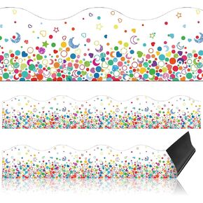 Capoda 24 Pcs Magnetic Borders for Classroom Bulletin Whiteboard Burlap Bulletin Board Border Trim Bulk Burlap Scalloped Magnet Border Strips Decor for Chalkboard School Office Teachers (Burlap)