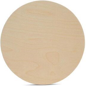 Wood Circle Disc 4 inch Diameter, 1/4 inch Thick, Birch Plywood, Pack of 5 Unfinished Round Wooden Circles for Crafts by Woodpeckers