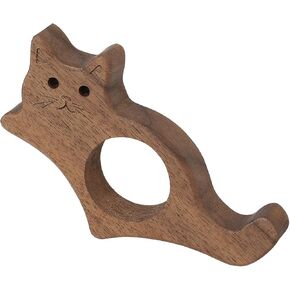 Book Page Holder -Thumb Bookmark Smooth Finish Wood Book Holder for Reading Book Lovers Gifts, Bookworm Gifts, Literary Gifts - Reading Accessories (Floof Face-0.98", 1, Piece)