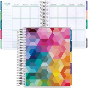 Erin Condren 12-Month Spiral Life Planner (Jul 2025 - Jun 2026), 7"x9" Weekly and Monthly Planner Calendar, 80 Lb. Text Weight Paper, Wildflowers Covers, Bouquet Theme, Vertical Layout, Platinum Coil