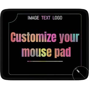 Custom Mouse Pad with Photo Text,Personalized Gaming Mousepad Gifts for Men and Women,Customized Non-Slip Waterproof Laptop Desk Mat for Office Home (7 in x 8.6 in)