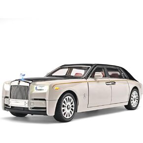 Car Toys for Boys 1/18 Diecast Cars Phantom Model Car Kits Collectible Suitability for Children and Adults,Pull Back Cars with Light and Sound,Toy Cars for Boys Age 4-7（Silver）