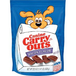 Canine Carry Outs Bacon Flavor Dog Treats, 22.5 Ounce Bag (Pack of 6)