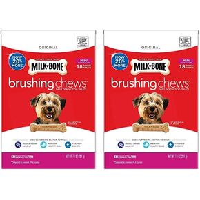 Milk-Bone Original Brushing Chews, 18 Mini Daily Dental Dog Treats