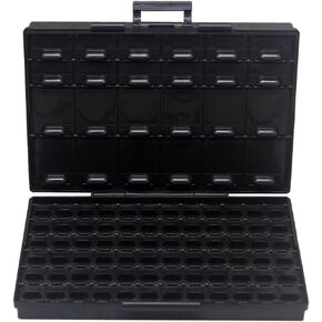AideTek BOXALL96AS 96 Lids Anti-static ESD Safe Enclosure SMD SMT IC diode Parts Organizer Transistor