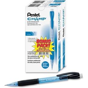 Champ Mechanical Pencil, 0.7 mm, Blue Barrel, 24/Pack (3 Pack Value Bundle)