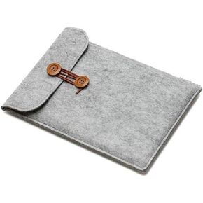 Felt Laptop Bag Protective Lightweight Slim Business Carrying Envelope Sleeve Case, Compatible with Apple MacBook, Asus Dell Microsoft Notebook Chromebook Ultrabook (Light Grey, 13")