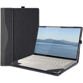 Laptop Case Cover for Lenovo IdeaPad 5 2-in-1 14IAL10 /14AKP10 (not for Gen9) 14 inch Notebook PC Sleeve,PU Leather Protective Shell Bag Accessories (Dark Grey)