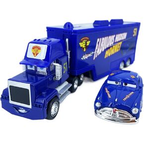 Portable Mini Toy Car and Truck Set 1:55 Diecast Model Metal Body Racers for Preschool Kids Ages 3+ Years (White)