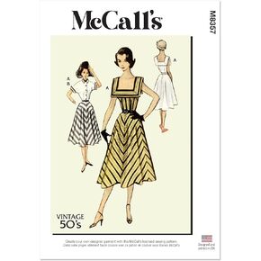 McCall's Misses' 1950s Vintage Dress and Jacket Sewing Pattern Kit, Design Code M8357, Sizes 6-8-10-12-14