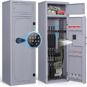 KAER Quick Access Gun Safes - Large Capacity for Rifles, Pistols & Shotguns with Adjustable Shelves