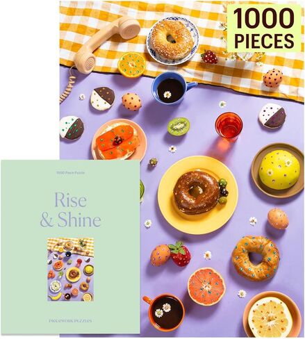 Piecework Early Bird 1000 Piece Puzzle for Adults, Challenging Cereal Jigsaw Puzzle with Original Photography, Soft-Touch Pieces, Jigsaw Collectable and Gift - 19.25 x 26.6 inches in Saudi Arabia