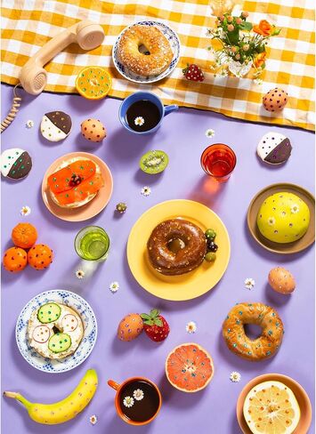 Piecework Early Bird 1000 Piece Puzzle for Adults, Challenging Cereal Jigsaw Puzzle with Original Photography, Soft-Touch Pieces, Jigsaw Collectable and Gift - 19.25 x 26.6 inches in Saudi Arabia