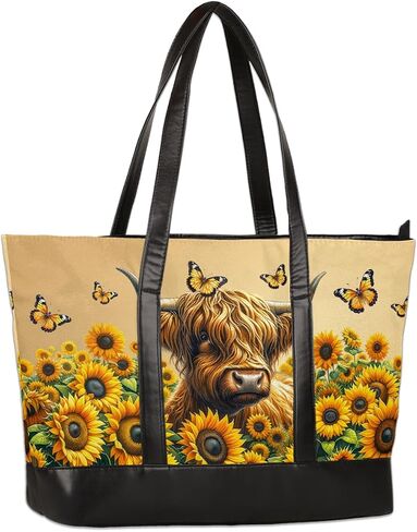 Laptop Tote Bag for Women Girls Large Canvas Shoulder Bag in Saudi Arabia