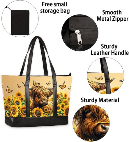 Laptop Tote Bag for Women Girls Large Canvas Shoulder Bag in Saudi Arabia
