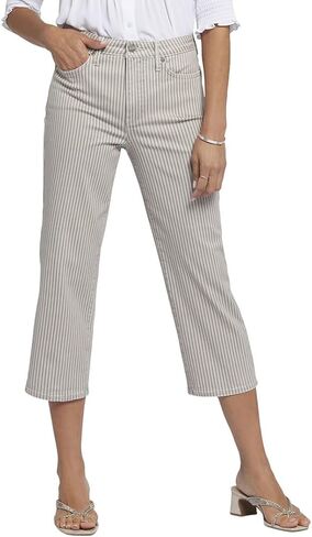 NYDJ Women's Joni High-Rise Relaxed Capri, Sandbar Stripe in Saudi Arabia