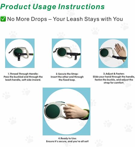 Wrist Strap for Retractable Dog Leash – Adjustable Safety Band with Soft Neoprene Lining and Lockable Hook for Short-Distance Control，Orange Red in Saudi Arabia