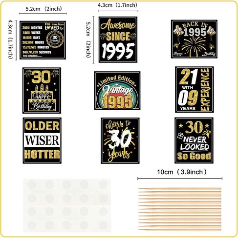 Ercadio 36PCS Happy 40th Birthday Cupcake Toppers Glitter Forty Vintage 1985 Cake Picks Cheers to 40 Fabulous Older Wiser Hotter Cake Decor for 40th Birthday Wedding Anniversary Party Supplies in Kuwait