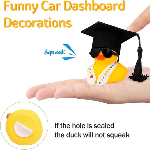Duck Rubber Rubber Traduation ، هدايا تخرج الحفلات الزخرفية للوحة القيادة للسيارات لها وله ، كبار السن في المدارس الدكتوراه درجة الماجستير. in Kuwait