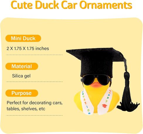 Duck Rubber Rubber Traduation ، هدايا تخرج الحفلات الزخرفية للوحة القيادة للسيارات لها وله ، كبار السن في المدارس الدكتوراه درجة الماجستير. in Kuwait