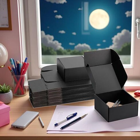 8x8x3 Pink Small Shipping Boxes - 25 Pack Corrugated Cardboard Mailer Boxes for Packaging, Mailing, Gift Giving | Sturdy, Recyclable, Perfect for Small Business Supplies, Ecommerce in Kuwait