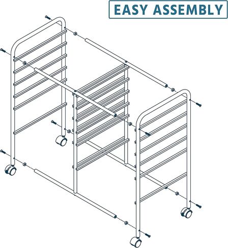 Topeakmart 12-Drawer Rolling Cart Organizer Plastic Storage Drawers Craft Trolley Utility Cart 360 Castors Wheels Black in Kuwait