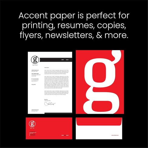 Accent Opaque White 30% Recycled Printer Paper, 11" x 17" 24lb Bond/60lb Text Copy Paper – 500 Sheets (1 Ream) – Premium Computer Paper, Smooth White Paper, 95 Bright, 89gsm – 188103R in Kuwait