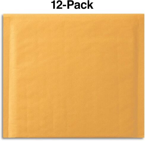 Staples 483986 CD Bubble Mailer Gold Kraft Peel and Seal Strip 7-1/4-Inch x 8-Inch 12/PK in Saudi Arabia