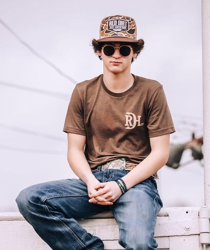Red Dirt Hat Company Adjustable Snapback Hat (Black/Khaki - Goat Roping) in Saudi Arabia