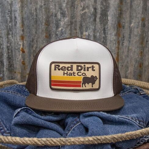 Red Dirt Hat Company Adjustable Snapback Hat (Black/Khaki - Goat Roping) in Saudi Arabia