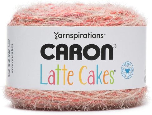 Caron Latte Cakes Self-Striping Yarn, 8.8 oz. / 250g, 530 Yards / 485 Meters (Red Macaron 291222-22001) in Saudi Arabia
