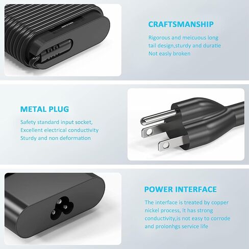 New Slim 90W USB C Laptop Charger Compatible with Dell XPS 15 9500 17 9700 Latitude 3000 5000 7000 9000 Series Precision 5470 5550 5750 3540 3570 LA90PM170 DA90PM170 Type C AC Adapter Power Cord in Saudi Arabia