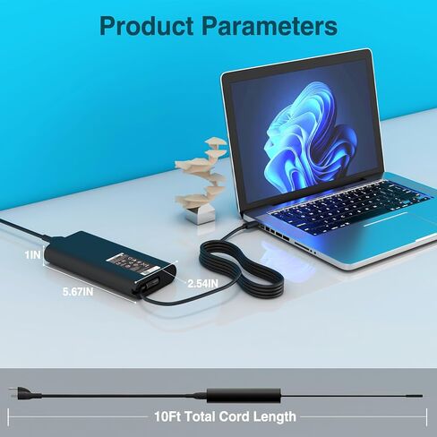 New Slim 90W USB C Laptop Charger Compatible with Dell XPS 15 9500 17 9700 Latitude 3000 5000 7000 9000 Series Precision 5470 5550 5750 3540 3570 LA90PM170 DA90PM170 Type C AC Adapter Power Cord in Saudi Arabia