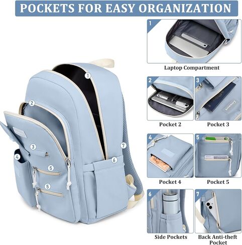 حقيبة الكتب المدارس على ظهر Backpack for Girls: 15.6 بوصة على ظهر طالب لطيف للمدرسة الابتدائية في المدرسة الثانوية الابتدائية. in Saudi Arabia
