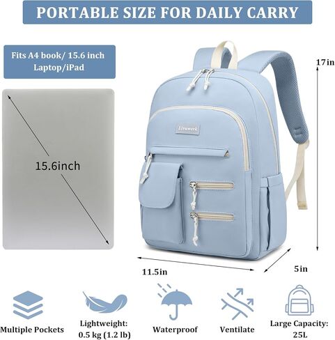 حقيبة الكتب المدارس على ظهر Backpack for Girls: 15.6 بوصة على ظهر طالب لطيف للمدرسة الابتدائية في المدرسة الثانوية الابتدائية. in Saudi Arabia