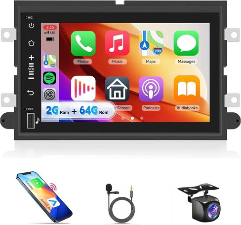 Radio for Ford F150 F250 F350 Fusion Edge Explorer Taurus Freestar Rimoody Android 13 Car Stereo 7" Touch Screen Support GPS Navigation WIFI Bluetooth FM/RDS Radio EQ 3USB Split screen + Backup Camera in Saudi Arabia